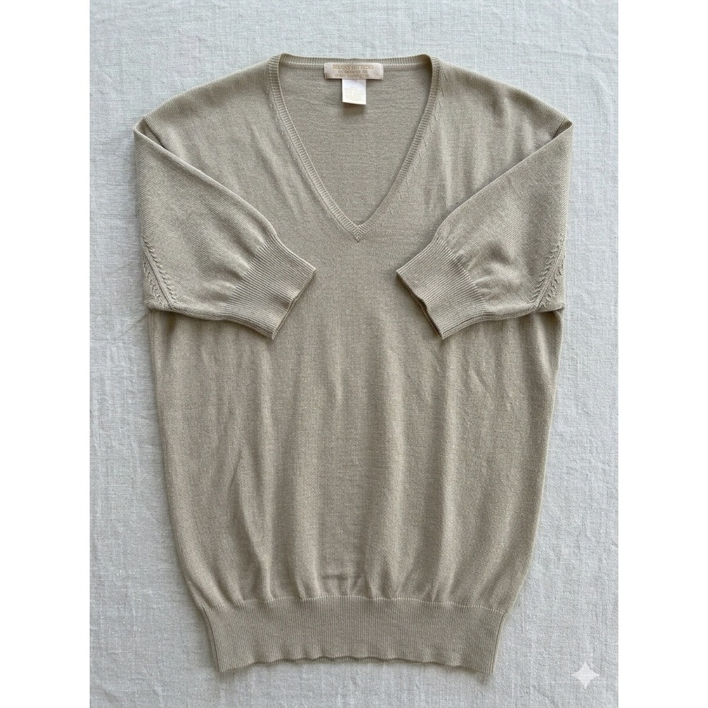 Vtg Brooks Brothers Silk Short Sleeve Knit Sweater Quiet Luxury Old Money Preppy